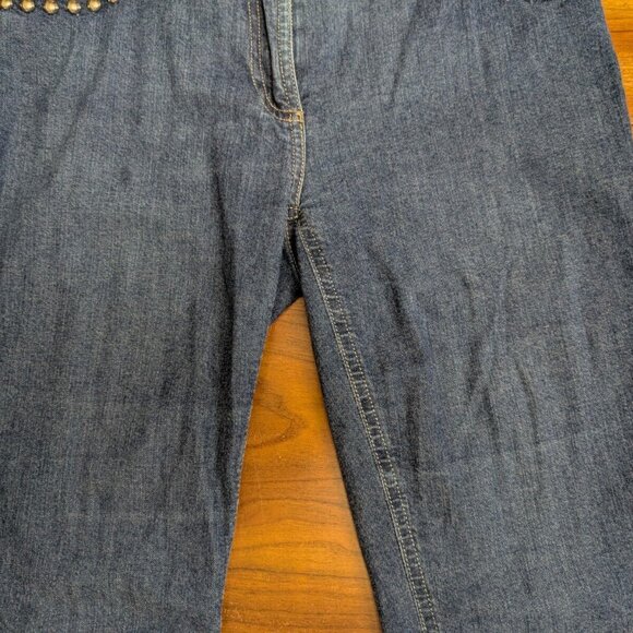 Dolce & Gabbana Womens Studded Crop Blue Jeans Vintage Size Italy 40 (28 x 20) - Picture 4 of 14